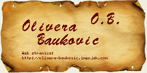 Olivera Bauković vizit kartica